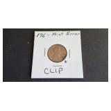 196? Lincoln Cent Clip Error