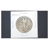 1917 S Walking Liberty Half Dollar