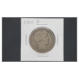 1906 O Barber Half Dollar