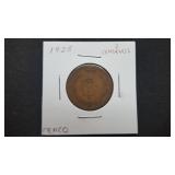 1925  2 Centavos From Mexico