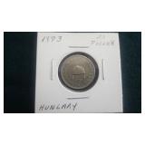 1893  20 Filler  From Hungary