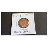1968 D Lincoln Cent Double Strike