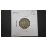 1952  25 Centavos From Mexico 30% Silver