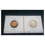 1973 5 Cents & 1973 Cent Fm British Virgin Islands