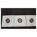 1906, 1919 & 1921 5 Rappen From Switzerland