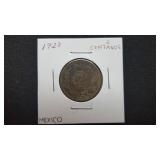 1927  2 Centavos From Mexico