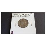 1944 P Silver War Nickel Clipped Planchet