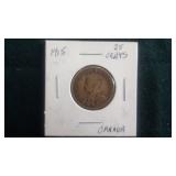 1915  25 Cents  From Canada 92.5% Silver