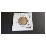 1970 D Quarter High Grade Clip Error & RPM