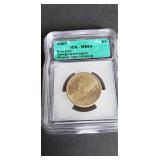 2007 Washington Dollar ICG MS64 No Edge Lettering