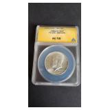 1964 D Kennedy Half Dollar ANACS AU58 FS-105 DDO