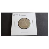 1877 S Seated Liberty Quarter