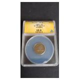 1857 Flying Eagle Cent ANACS VG8 Details Cleaned