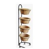 Store Fixture 4 Tier Basket Stand