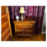 #104 • Lexington Nightstand with lamp and alarm clocks