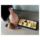 #209 • Guerlain Perfume Mini set of 7, Vintage Perfume Bottle, Pink Vase