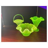 #276 • Hobnail Basket Bowl, Ruffled Edge Bowls