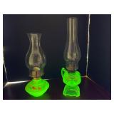 #281 • Uranium Glass Vintage Lamps