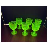 #287 • Uranium Glass 6 set of cups