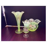 #289 • Uranium Iresdescent Glass Vases