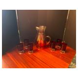 #320 • Ruby Red Pitcher & Cups