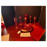 #336 • Fenton Country Cranberry Set
