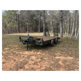 Lot 130 18ft x 81 1/2in Bumper Pull Trailer w/Ramps