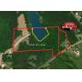 Unrestricted 21+/- Acres w/ 7+/- Acre Shared Lake & Brick Home on 4.5+/- Acres - Online Auction 