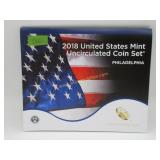 2018 Philedelphia US mint uncirculated coin set