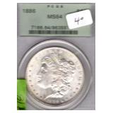 Morgan Silver Dollar 1886- P MS64
