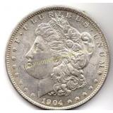 Morgan Silver Dollar 1904-0