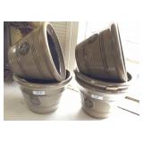 5) 15.25' Ceramix Planters -Chinchilla glaze