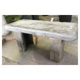 3 pc fabricated stone bench