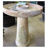 Fabricated stone bird bath & wi