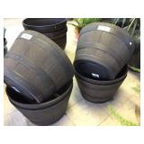 4)  15" barrell planters