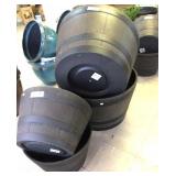 2)  15" &  2)  24" barrell planters