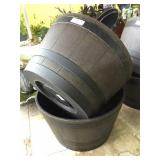 2)  24' barrell planters