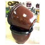 2)   Heritage  planters - Chocolate Cherry finish