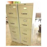 2)  4 drawer file cabinets