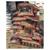 23 bags red mulch