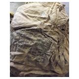 large bundle of burlap bags