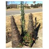 grapevine Christmas trees, trellis, ivy