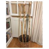 Basket & walking sticks