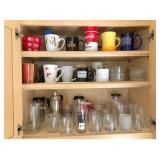 Cups & glasses in cabinet