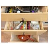 3-Drawers of misc. utensils & kitchen items