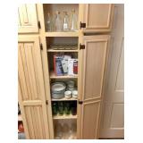 Dishes, misc. household items on 6-shelves