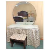 antique vanity dresser & stool
