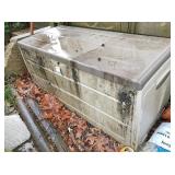 plastic storage & top soil