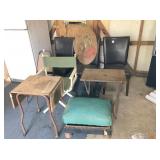 group of chairs, tables & ottoman