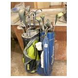 2-bags of golf clubs